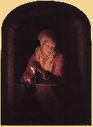 Gerard Dou Old Woman with a Candle Spain oil painting artist
